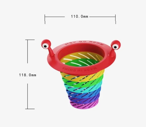 Renkli 6 Kademeli Lavabo Süzgeci - Resim 2