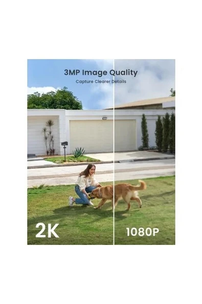 ieGeek Kablosuz Pille Çalışan Wifi Güvenlik Kamerası Black Solar Cam ürün görseli 1