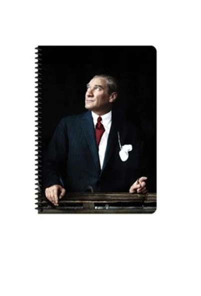 Keskin Atatürk Ve Bayrak Spiralli Def. 80 Yap.16x22 Kareli Karton Kap. ürün görseli 1