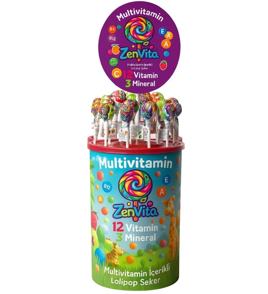 Zenvita Lolipop Multivitamin - 150 Adet ürün görseli 1