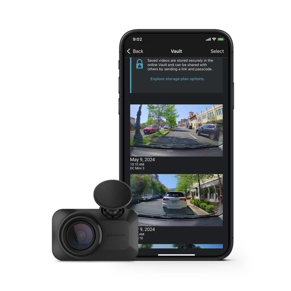 Garmin Dash CamTM Mini 3, Ultracompact 1080p HD Dash Cam, 140 derecelik bir görüntü alanı ile, ClarityTM Polarizer, Voice Controlled, Otomatik Rekorlama, Ses Kontrollü, Otomatik Kayıt ürün görseli 1