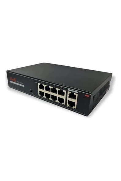 Avenir AV-H1108PGL 8 Port Poe Switch + 2 Port Uplink Gigabit ürün görseli 1