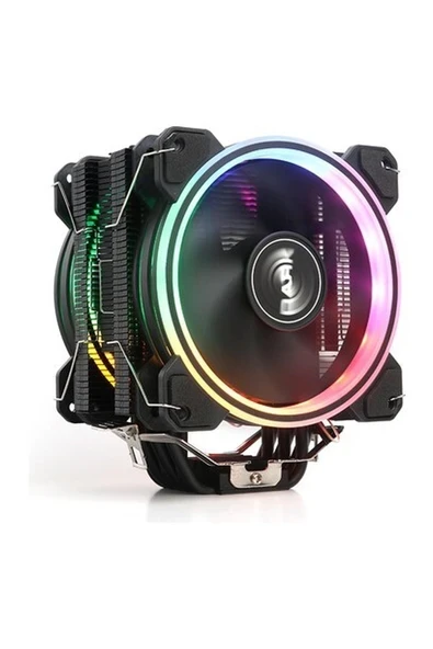 Dark Freezer X128 2x12cm FRGB LED Intel & AMD Uyumlu PWM Fanlı 4x Isı Borusu İşlemci Soğutucu (DKCCX128) ürün görseli 1