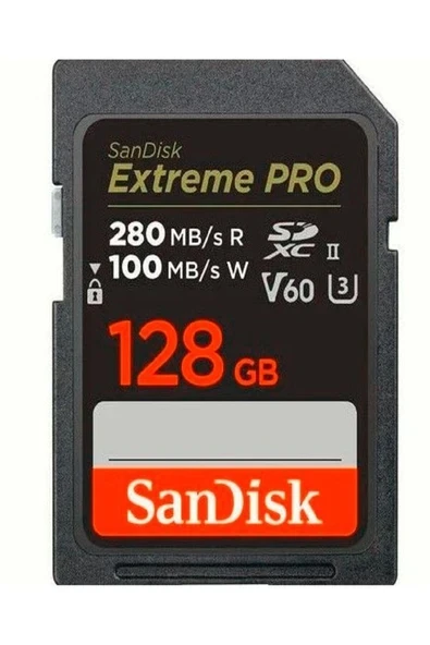 128GB Extreme Pro Uhs-Iı Sdxc 280MB/S V60 Hafıza Kartı ürün görseli 1