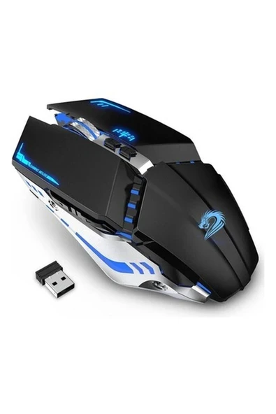 Tenmos T12 Kablosuz Oyun Mouse Şarj Edilebilir, 2.4g Sessiz Optik - Siyah ürün görseli 1