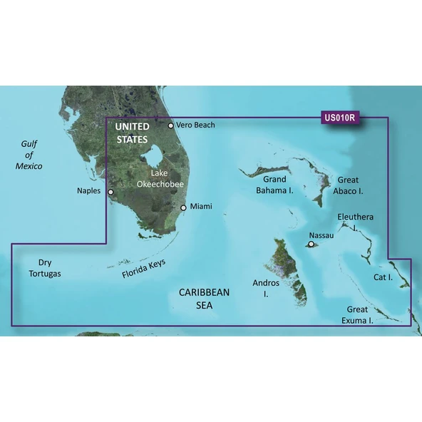 Garmin VUS010R Güneydoğu Florida BLUECHART G2 Vizyon ürün görseli 1