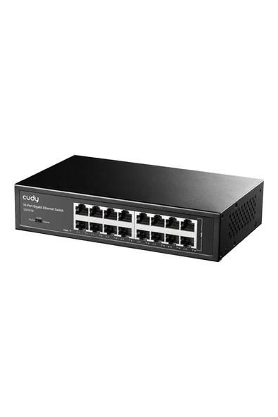 Cudy GS1016 10/100/1000MBPS 8kmac 16 Port Gigabit Metal Rack Mount Switch ürün görseli 1