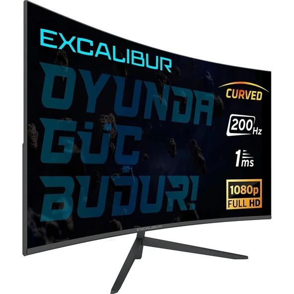Casper Excalibur M.E27FHD-G 27" 200HZ 1MS 300NIT (HDMI+Display Port) Curved Freesync + G-Sync FHD LED Monitör ürün görseli 1