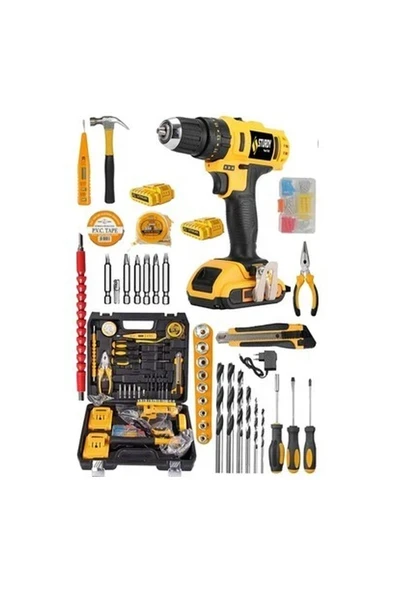 Tekno Trust Ni-Cd Akülü Vidalamalar Japon Technology 58V10AH Lion Çift Akülü Metal Şanzuman Turbo Şarjlı Matkap ürün görseli 1