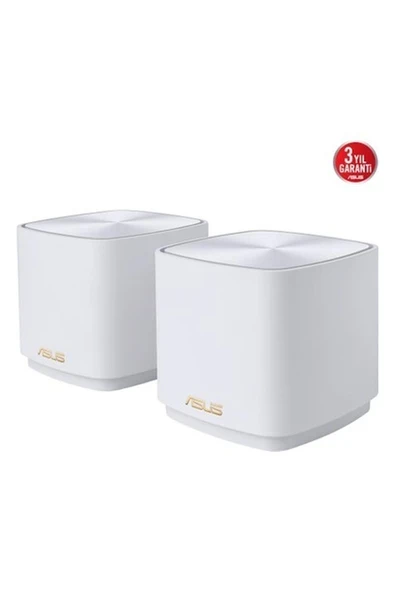 Asus Xd5 (W-2-Pk) Wıfı6-Gaming-Ai Mesh-Aiprotectionpro-Bulut-Kablosuz Ağ Dağıtım Mesh Sistemi (Beyaz Ikili Paket) ürün görseli 1
