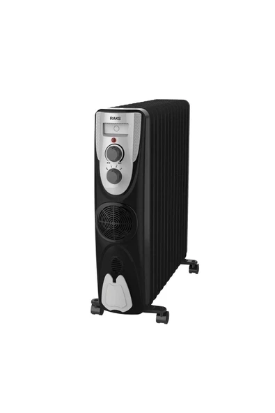 Raks Ilıca Yağlı Radyatör 11 Dilim 2300 W Fanlı Isıtıcı Siyah ürün görseli 1