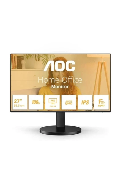 Aoc  27INC 27B3HA2 IPS 1ms 100MHZ 1xvga 1xhdmı Fhd 1920X1080 Hoparlör Vesa Siyah ürün görseli 1