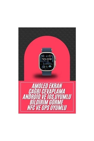Resveq 49MM Akıllı Saat Amoled Ekranlı Kadın Erkek Kol Saati Plastik Kordon ürün görseli 1