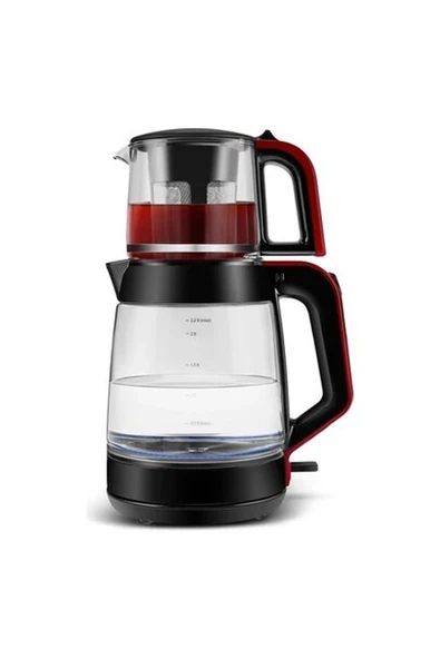 Storemax Glass Tea Xl 2 In 1 Cam Çay Makinesi Kırmızı ürün görseli 1