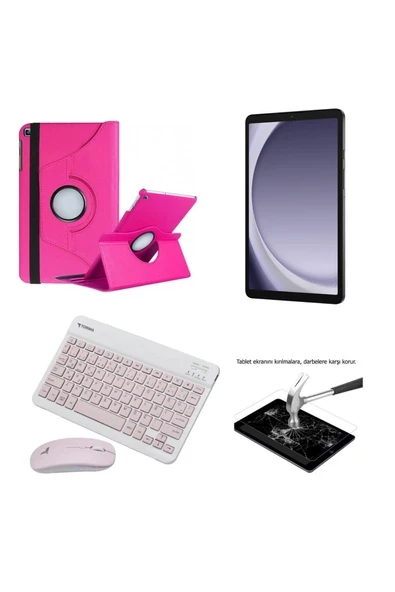 Galaxy Tab A9 8gb 128gb 8.7\" Tablet PEMBE KILIF+PEMBE KLAVYE MOUSE +KIRILMAZ CAM ürün görseli 1