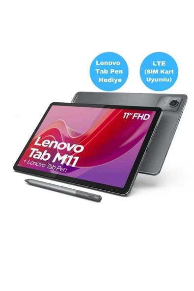 Tab M11 11\" 4GB 128GB WUXGA Wifi + LTE Tablet ZADB0231TR Lenovo Tab Pen Hediyeli (Sim Uyumlu) ürün görseli 1