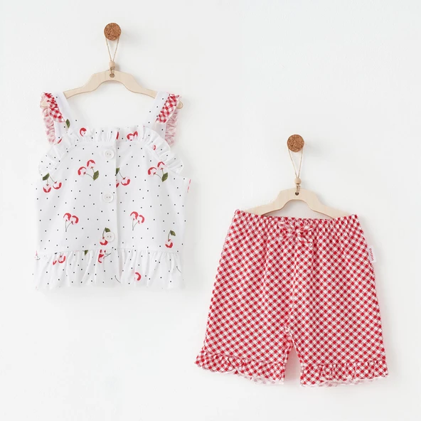 Kız Bebek Takım 2 Parça Set Cherry Chatty ANW-AC26684 ürün görseli 1