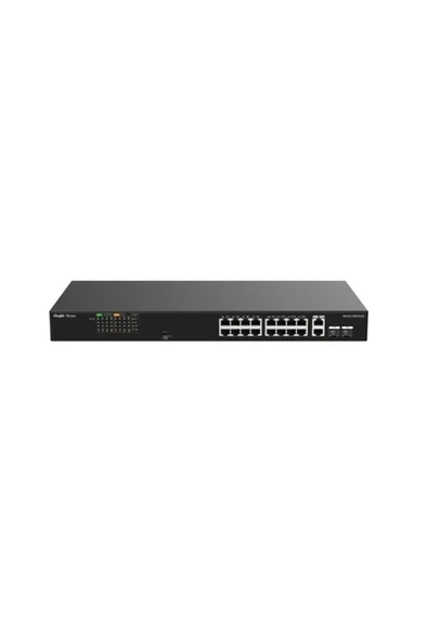 Ruijie-Reyee RG-ES118FGS-LP 16 Port POE+ 2 Port 10-100-1000 Mbps + 2 Port SFP 120W ürün görseli 1