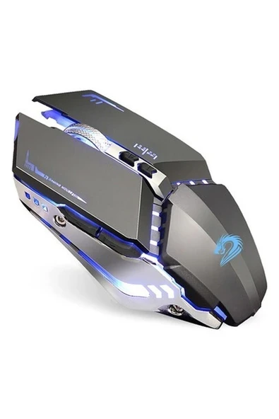 Tenmos T12 Kablosuz Oyun Mouse Şarj Edilebilir, 2.4g Sessiz Optik - Gri ürün görseli 1