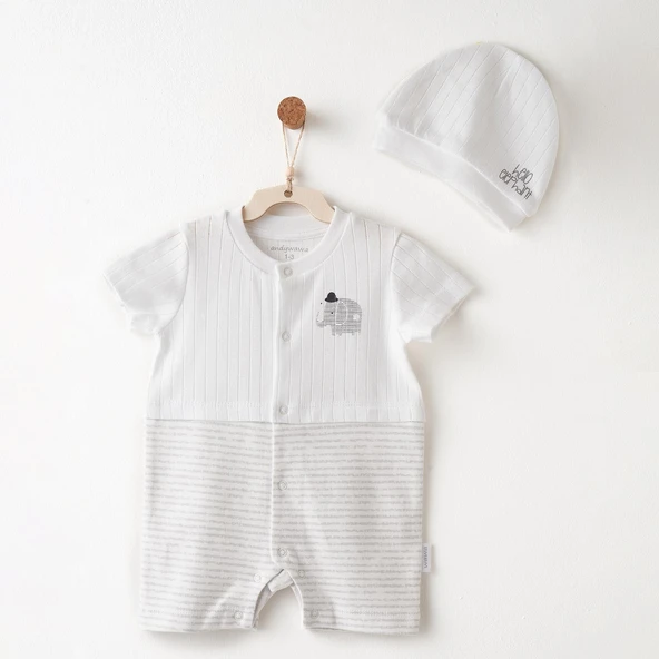 Erkek Bebek Tulum Takım Romper Hat Set ANW-AC26591 ürün görseli 1