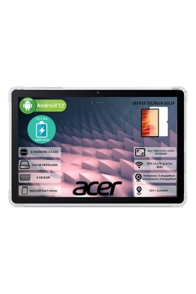 Acer Iconia M10 4 GB Ram 128 GB SSD 10.1" Wuxga (1920 x 1200 ) IPS Yeni Nesil Android Tablet NT.LFUEY.001 ürün görseli 1