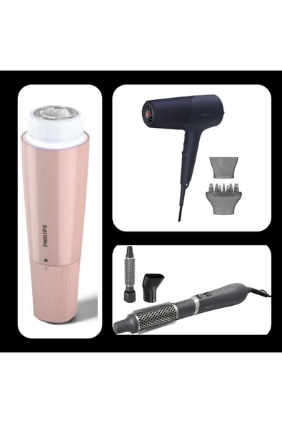 BHA301 Saç Şekillendirici Tarak + BHD510 2300 W Saç Kurutma Makinesi +BRR454 Yüz Epilasyon ürün görseli 1