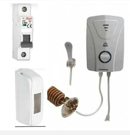 Bakır Rezistanslı Elektrikli Şofben + sıgorta ve kutusu dahıl aydın derya ürün görseli 1