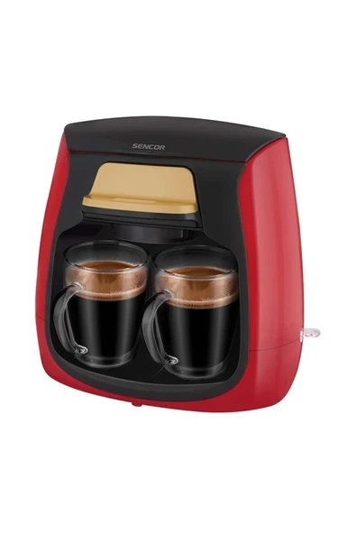 Kahve makinesi SCE 2101RD, 500W, 0,3 L su deposu, Siyah/Kırmızı ürün görseli 1