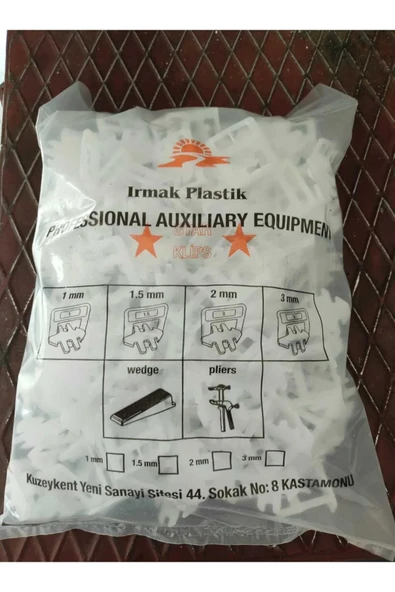 2mm Seviye Tespit Klipsi 400 Adet ürün görseli 1