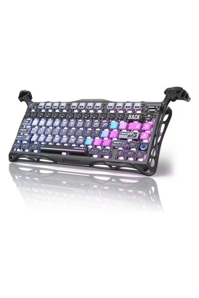 Gravastar Mercury K1 Pro Rgb Kablosuz Mekanik Gaming Klavye, Alüminyum Çerçeveli, Ingilizce Q, Galaxy Siyah ürün görseli 1