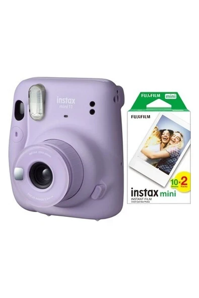 Fujifilm Instax Mini 11 Lila Fotoğraf Makinesi 20'li Film ürün görseli 1