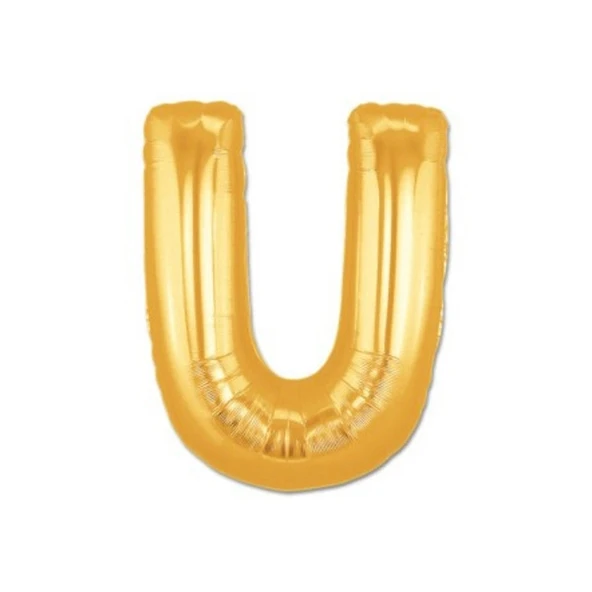 Altın Sarısı Folyo U Harfi Balon 1 Metre ürün görseli 1