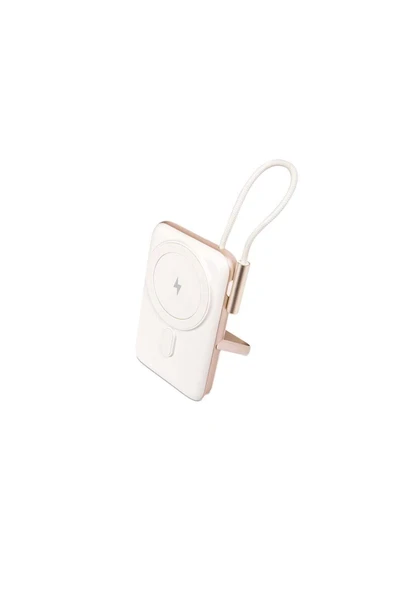 Ttec Recharger Pro M LCD 10000 mAh Magsafe Uyumlu Pd 20W USB-C Dahili Kablolu Stantlı Taşınabilir Şarj Cihazı ürün görseli 1