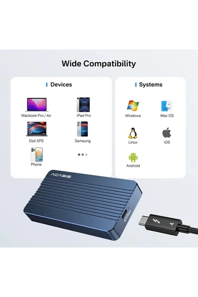 TBU405M1 Thunderbolt 4 Fanlı NVMe SSD Type-C Disk Kutusu ürün görseli 1