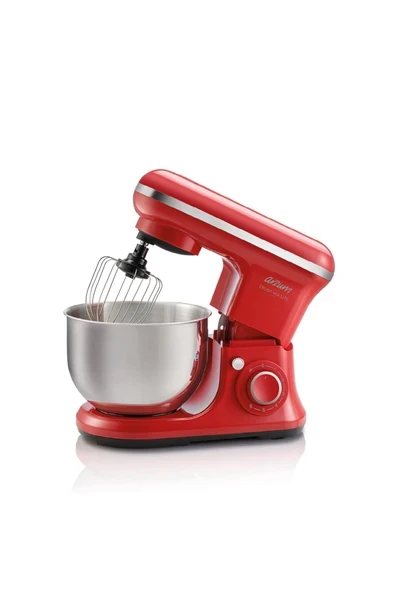 Crust Mix Lite Stand Mikser 5L Kapasiteli 1500W 3 Farklı Aparat Kırmızı - AR1189 ürün görseli 1