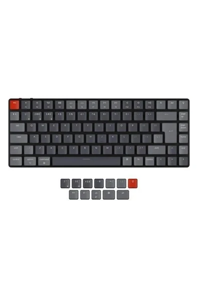 Keychron K3 Ultra-Slim Kablosuz Mekanik Klavye-Bluetooth 5.1-Rgb-Hot-Swappable - Optical Mechanical- Brown Switch- Aluminum Frame - Uk Iso Layout ürün görseli 1