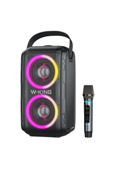 W-Kıng T9 Bluetooth Hoparlör, 80W Boombox, 9 Saate Varan Çalma Süresi, Ipx5 Suya Dayanıklı, Kablosuz Stereo Tws, Tf/aux/bluetooth5.0/usb, Ses Bombası ürün görseli 1