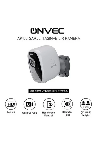 Onvec Şarjlı Taşınabilir Akıllı Kamera ürün görseli 1