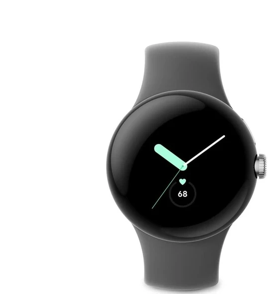 Google Pixel Watch LTE Akıllı Saat, Hücresel veya WiFi Verileriyle Uyumlu, GPS, BT ve Nabız Monitörü 41 mm, Toplu Paketleme (Gümüş Aktif Kömür) ürün görseli 1