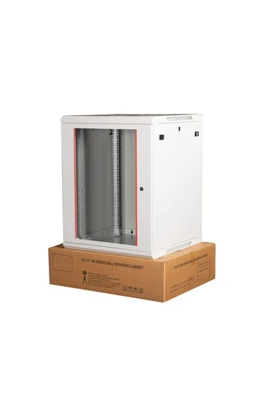 - 15u 19\" Duvar Tipi Rack Kabinet – Genişlik: 600 Mm | Derinlik: 600 Mm – Açık Gri (DEMONTE) ürün görseli 1