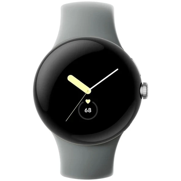 Toplu Paketlemede LTE, WiFi, GPS, BT ve Nabız Monitörü özellikli Google Pixel Watch 41 mm Akıllı Saat (Cilalı Gümüş Kılıf, Hazel Bant) ürün görseli 1