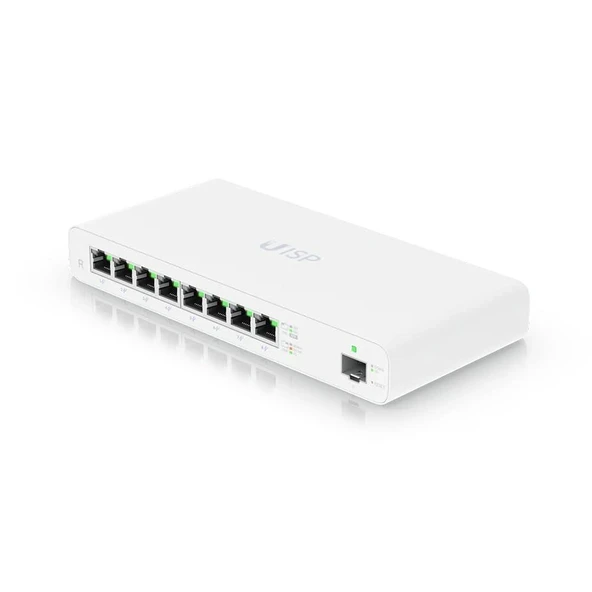 UBIQUITI UISP Yönlendirici, 27V Pasif PoE'li 8 Bağlantı Noktalı GbE Bağlantı Noktaları, MicroPoP Uygulamaları için, 110W PoE Bütçesi, Fansız ürün görseli 1