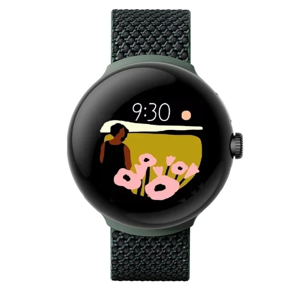 Google Pixel Watch LTE Akıllı Saat, Hücresel veya WiFi Verileriyle Uyumlu, GPS, BT ve Nabız Monitörü 41 mm, Toplu Paketleme (Yeşil) ürün görseli 1