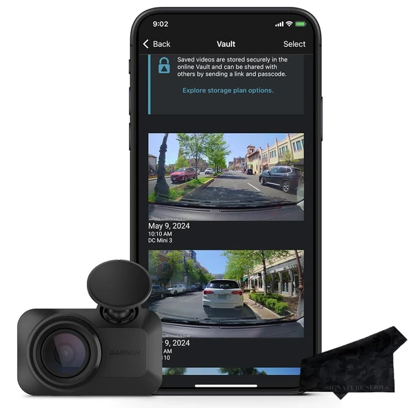 Garmin Dash Cam Mini 3, 1080p, 140 derece FOV, Olay Kaydı ve İmza Serisi Kumaş ürün görseli 1