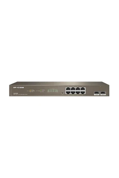 Ip-Com G3310F 8 Port Gigabit + 2x1 GB Sfp Uplınk Cloud Yönetilebilir Rackmount Switch ürün görseli 1