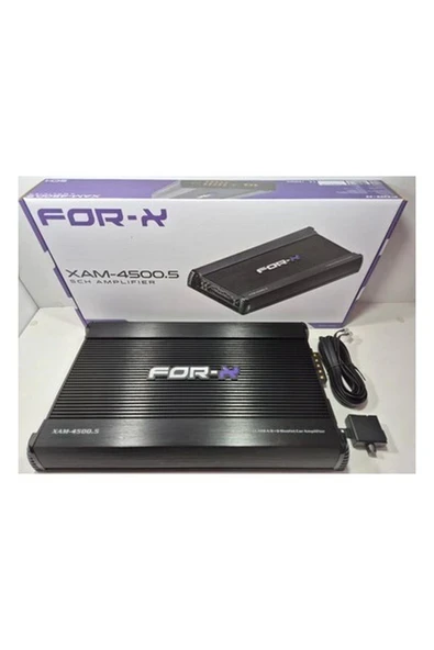 For-X 5 Kanal Amfi - For-X XAM-4500.5 - 80RMS x 4 + 300RMS - Bass Kontrollü 5 Kanal Oto Anfi ürün görseli 1