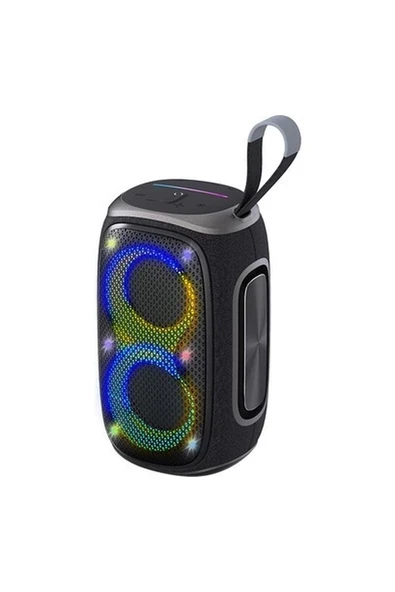 Lenyes S865 Luminous Serisi Su Geçirmez Çoklu Giriş Rgb Işıklı Tws Bluetooth Hoparlör V5.3 40W Siyah ürün görseli 1