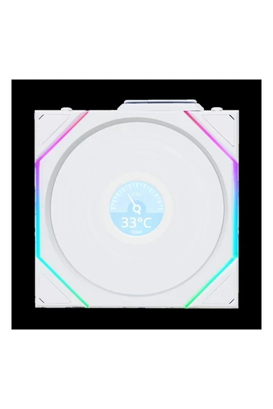 Lian Li Unı Fan Reverse Tl Wıreless LCD 1X120MM Beyaz Kasa Fanı (G99.12RTLLCD1W1W.00) ürün görseli 1