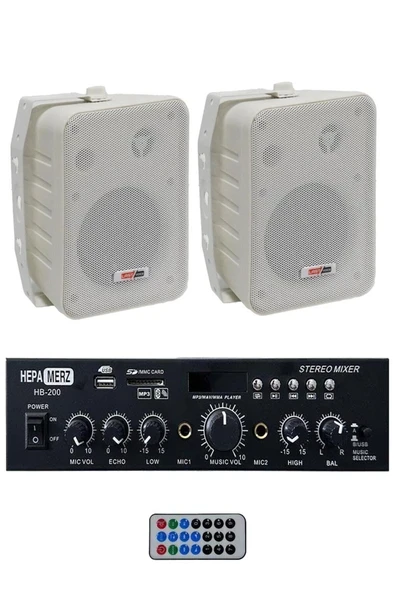 Ekonomi Wall Paket-2w Anfi Ve Duvar Hoparlörü Seti (1 ANFİ 2 HOPARLÖR) ürün görseli 1