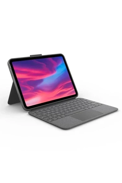 Combo Touch iPad 10. Nesil ile Uyumlu Klavyeli Tablet Kılıfı - Gri ürün görseli 1